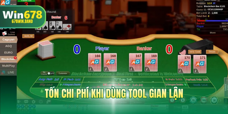 Tốn chi phí khi dùng tool gian lận